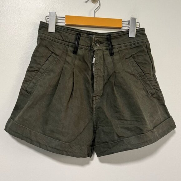 The Kooples Olive Green High-Waisted Shorts – Size 1 (XS/S) - Picture 10 of 16